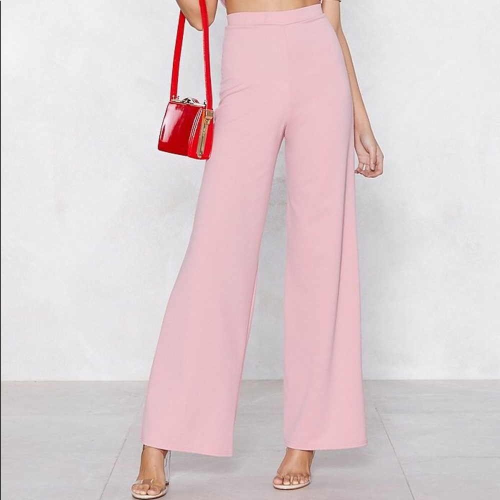 Nasty Gal Settle the Score Pants in Rose